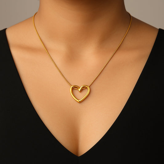 Eternal Bond Heart Pendant – A Touch of Forever 💛