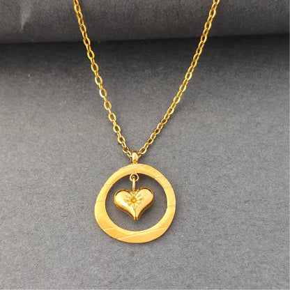 Eternal Heart Circle Pendant