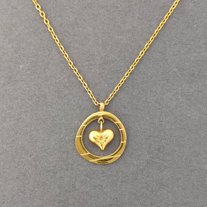 Eternal Heart Circle Pendant