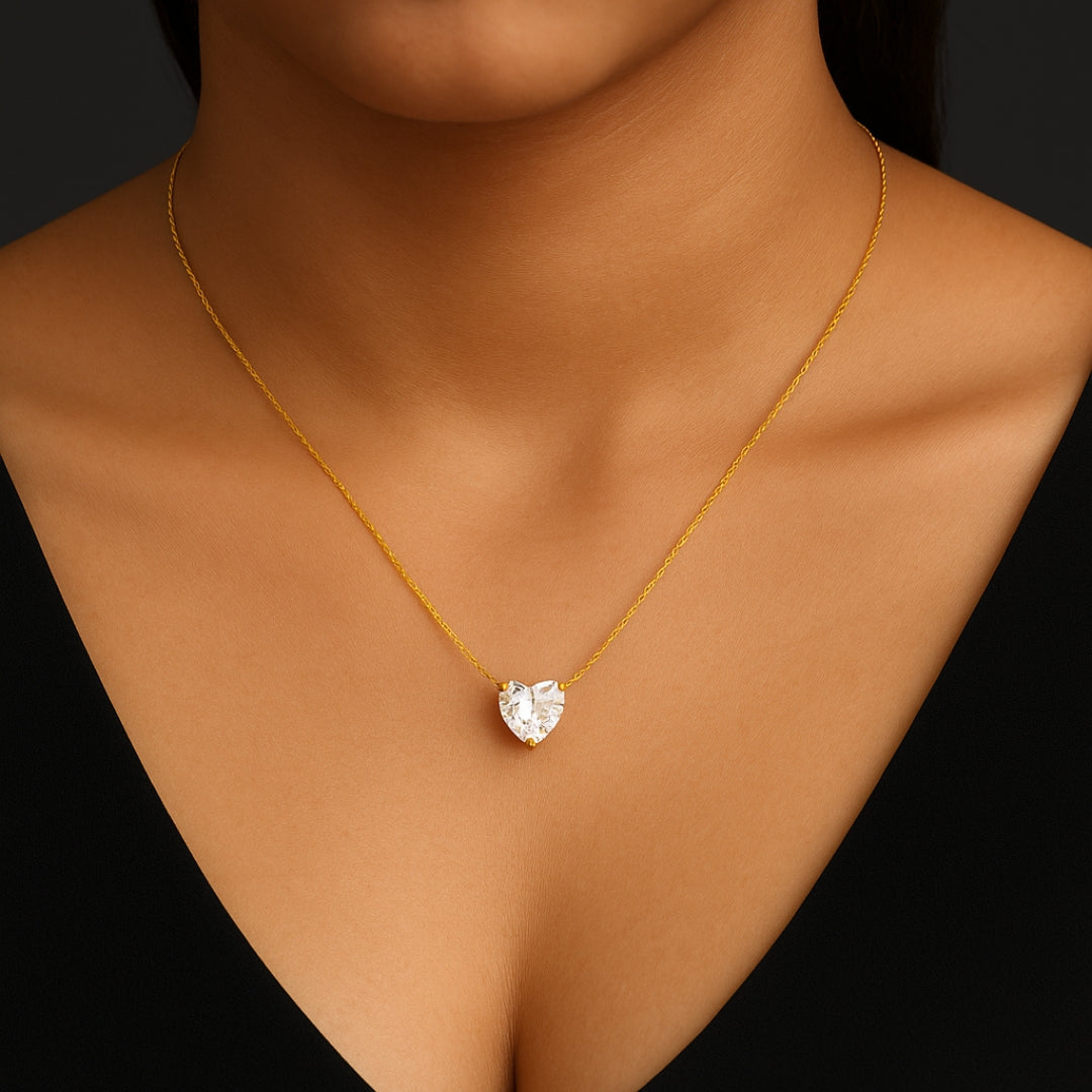 Black Blossom Charm Necklace