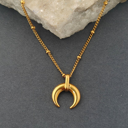 Lunar Crescent Necklace