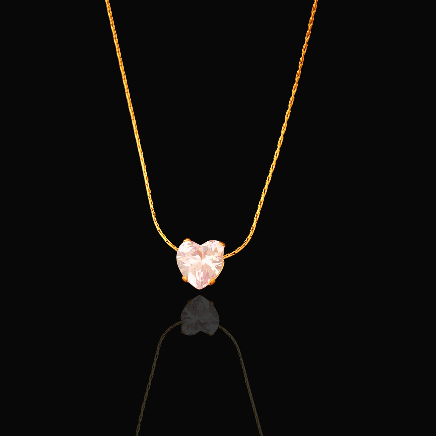 Black Blossom Charm Necklace